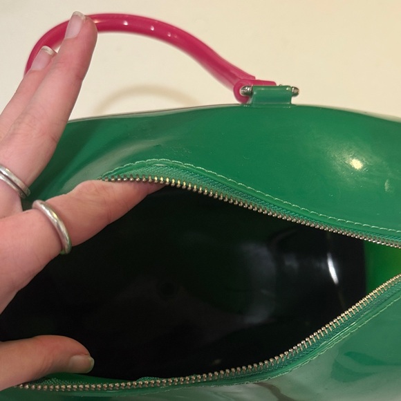 Furla Green and Pink Satchel Bag - Picture 4 of 4